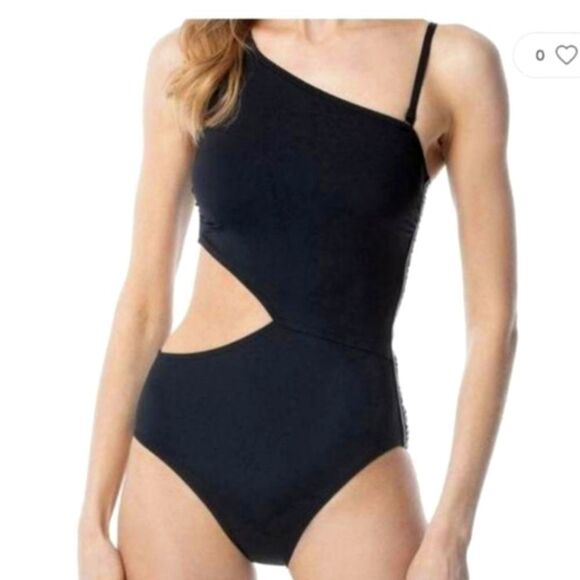 Micheal Kors Black Signature Logo Side Cutout Women's  One-piece Swimsui… - Picture 13 of 15